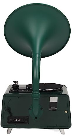 Haut-Parleur Bluetooth Gramophone Vintage Tourne-Disque USB pour la Maison (Vert noirâtre)
