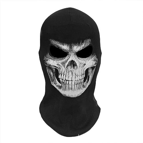 Novaray Sturmmaske, Skelett Maske Totenkopf-Motiv Sturmhaube Hut Unisex Rollenspiel Kostüme Requisite für Paintball, Halloween-Partys, Karneval, Cosplays und Kostümpartys