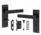 Golden Grace Victorian Straight Delta Door Handles Bathroom WC Toilet Complete in Matt Black with (GG) 64mm Bathroom Mortise Lock - 150mm x 40mm Backplate