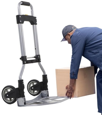 Sackkarre Klappbar Transportkarre Aus Alu Handkarre FüR Industrie Und Haushalt Mit Ultraleichter Umwandelbarer Sackkarren-Transportwagen Mit 70 Kg Tragkraft Und 2 RäDern