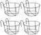 Wisboey 4 Piezas Maceteros Colgantes para Barandillas, Soportes para Macetas, Estantes de Hierro para Plantas, Valla, Soporte de Macetas de Metal para BalcóN, Cesta para BalcóN, PequeñO