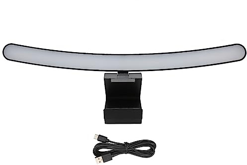 banapoy Lichtleiste für Gebogene Monitore, augenschonende PC--LED-Leiste für Gebogene Monitore von 0,6 bis 1,6 Dicke, stufenlos dimmbares Bildschirmlicht mit 3 Farbtemperaturen