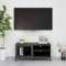 QJBSAVVA TV-Schrank, Tv Lowboard Tv Eckschrank Wohnwand Tv Board Geeignet für Schlafzimmer Kleine Räume Den Flur Fernseher Anthrazit 90x30x44 cm Stahl und Glas