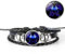 Ge-Mini Zodiac Signs Spirit Bracelet: Twelve Constellation Leather Unisex for Women