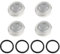 4 Pezzi 18mm Guarnizioni Serbatoio Pompa Freno, Moto Freno Frizione Cilindro Principale Serbatoio Spia Vetro, Vetro-Spia Pompa Del Freno Serbatoio Del Liquido Freni Universale