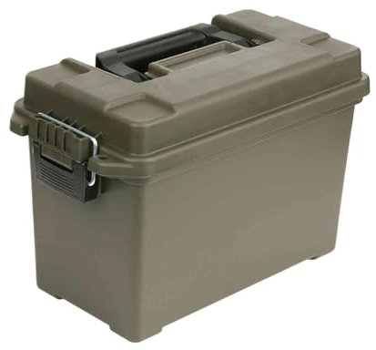 baum-m gmbh Munitionskiste GROß CAL .50 SPARSET Kunststoff DOPPELPACK robust leicht oliv Outdoor Jagd Angeln Aufbewahrungsbox stapelbar Werkzeug Kiste