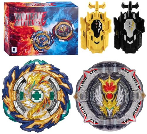 Wotean Gyroscope Turbo Set, 3D Arena Metall Fusion KampfKreisel, Mit Battling Top Launcher, Geschenk-Sets(167+192)