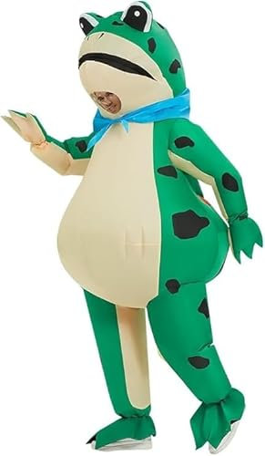 echden Inflatable Frog Costume Halloween Inflatables Costume Cosplay Costumes Fancy Dress Jumpsuit Outdoor Blow Up Suit Adult (frog)