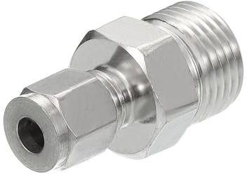 PATIKIL 1/2G x 6mm Raccord de Tube de Compression en Acier Inoxydable 304, Double Raccord de Tube de Compression Adaptateur Droit