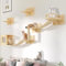 WUDLEP Cat Wall Shelves, Climbing Shelf Playground Set, Wall Steps, Bridge Ladder, Scratching Post and Bed