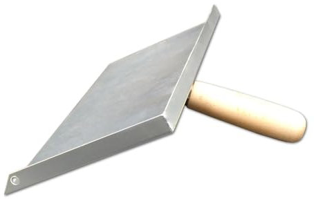 DEWEPRO Putz- und Fugplatte - Verfugungswerkzeug für Klinkerziegel - Verzinkte Metall-Arbeitsfläche - Ergonomischer Buchenholzgriff