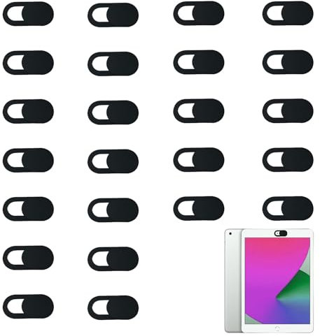24 cover per fotocamera, telefono cellulare, cover per fotocamera, cover per laptop, cover per fotocamera, pellicola ultra sottile, per cellulare, tablet, laptop, protezione della privacy (nero)