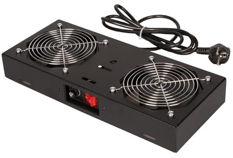 ROLINE Unité de Ventilation 2 Ventilateurs, pour boîtier Mural 19 Pouces Noir
