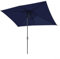 JoyousMall Sombrilla rectangular con botón de inclinación, sombrilla de mesa al aire libre con manivela de poliéster para jardín, patio, patio, 2 x 3 m, azul marino