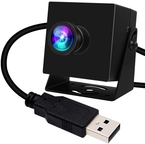 ELP 1080P 120fps USB-Fischaugen-Kameramodul für Computer, 12MP PC-Kamera, Weitwinkel-Webkamera für Desktop-Computer, industrielle eingebettete USB-Sicherheitskamera, Mini-Lightburn-Kamera für Raspberr