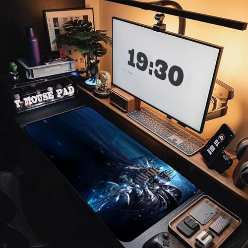 WOW Mauspad, 900 x 400 mm, perfekte Präzision und Geschwindigkeit, Gaming-Mauspad mit 3 mm dicker Basis, für Notebooks, PC (G)