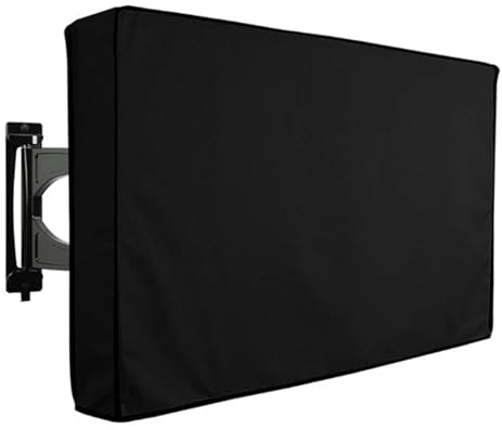 Funda Tv Exterior Cubierta gris for pantalla de TV for exteriores, Protector Universal resistente a la intemperie, funda impermeable a prueba de polvo for televisor de 22-65 pulgadas(Black,22x24inch)