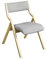 SoBuy Klappstuhl Holz Gepolstert – Ergonomischer Küchenstuhl & Esszimmerstuhl, Faltbar & Platzsparend, Fertig Montiert, Ideal für Küche, Balkon und Büro Grau FST40-HG