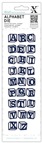 Xcut Alphabet Dies 26 Pieces, Carbon Steel Art & Craft Carbon Cutting Tool Supplies For Beautiful Decoration, Card Making Gift Tag, Wrapping, Scrapbooking, Invitations, Crafters Companion