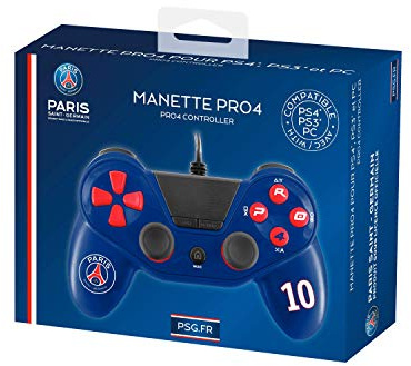 SUBSONIC Controller for Playstation 4 - Playstation 3 - PC Pro4 Football Wired Controller PS4 - PS4 Slim - PS4 Pro - PC Thread Pro4 Paris Saint Germain