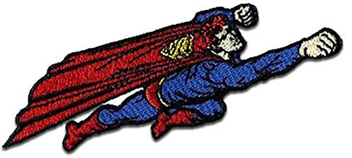 Catch the Patch Superman fliegt - (Größe: 5,8 x 5,5 cm) – Aufbügler & Applikationen in verschiedenen Größen – Ideal für Kleidung, Schulranzen, Jeans & Rucksäcke