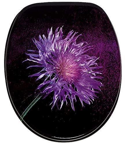 Sanilo Soft Close Toilet Seat, Wide Choice of New Toilet Seats, Stable Hinges, Easy to Mount (Purple Dust)