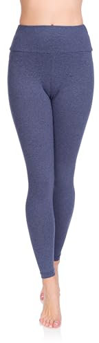 SOFTSAIL Leggings 95% Cotton Womens Leggings High Waist Leggings Full Length Ladies High Waisted Leggings Tummy Control Lady Legging Stretchy Pants Free Time Relax Walking Denim, 12