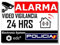 Egero - Pegatinas disuasorias Video Vigilancia Alarma Policia x8 Antirrobo para Casa, Edificio, Comercio, Garaje. Pegatinas de videovigilancia de Calidad Profesional.