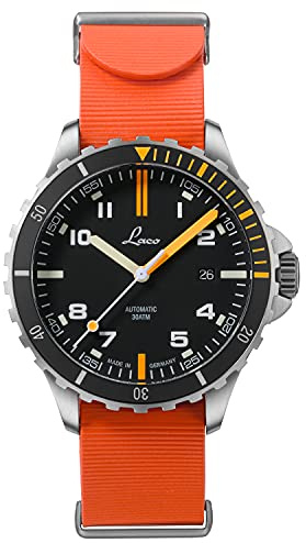 Laco Scorpion Sports Watch, Automatic Watch, Stainless Steel Case, Sapphire Glass, Waterproof, Made in Germany, Mojave 42 Rb, Sports