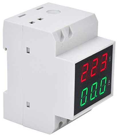 Misuratore di tensione, Misuratore di tensione digitale DIN-RAIL Amperometro ad alta precisione doppio display Voltmetro AC80-300V AC0-99.9A
