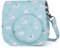 Leebotree Caméra Housse Compatible avec Appareil Photo Instantanés Instax Mini 12 11, Pochette Caméra Sacoche Rangement Protection Cuir PU Lisse avec Bandoulière et Poche Intégrée (Bleu Alpaga)