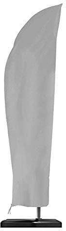 LZQpearl Waterproof Parasol Cover, Heavy Duty Rip Proof Oxford Fabric Extra Large Cantilever Umbrella Cover, Waterproof, Windproof, Anti-UV (Grey,205 * 25 * 57 * 48CM)