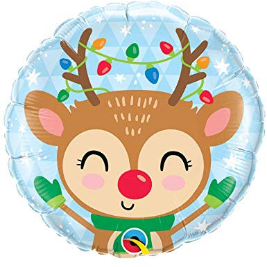 Folienballon Mylar Rentier Weihnachten