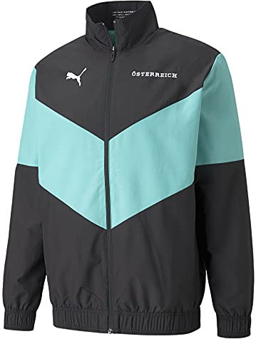 PUMA Österreich Prematch Jacke EM 2021 schwarz, L Unisex