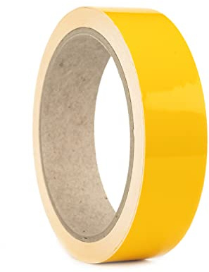 1A Style Sticker Zierstreifen Gelb Streifenaufkleber Klebezierbänder Pinstriping Tape Line Race Look Sonengelb Folienstreifen Auto Radlauf Stoßstange heck Font (24 mm, Gelb)