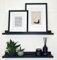 pf+a Floating Shelves Black 70cm Shelves - Set of 2 70cm Black Modern Shelves - Wall Shelves For Bedroom, Living Room, Office (AKVI665)