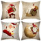 Banemi Stück 4 Kissenbezug Xmas, Kissenbezug 50X50 Modern Lumaca di Babbo Natale für Weihnachtsdekoration