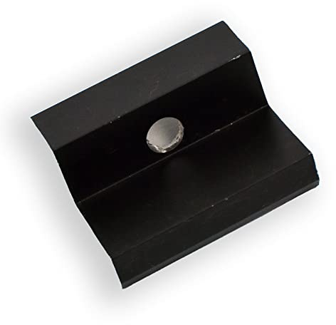 SUNEX® Endklemme Photovoltaik, Randklemme Aluminium für Solarmodul Klemmen, PV Klemmen mit Nutenstein für Montageschiene, Solarschiene und PV Profil, Modulhöhe 30 mm, Schwarz, 1 Stück