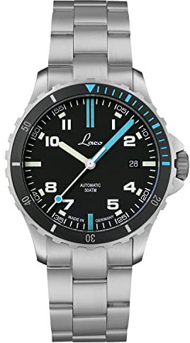 Laco Sportuhr Skorpion, Automatikuhr, Edelstahlgehäuse, Saphirglas, wasserdicht, Made in Germany