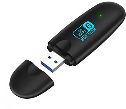 Adaptador WiFi USB inalámbrico para PC portátil, 1201Mbps Dual 5Dbi Antenas 5G/2.4G Adaptador WiFi para computadora