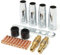 Trintion Verschleissteile Set 19Stk MB15/150 0,8mm Schweißbrenner Verschleißteile MIG/MAG Ersatzteile Schweißgerät Schweißbrenner Zubehör Gasdüse Düsenstock Stromdüse Isolator Werkzeug