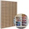KRUZZEL Autogarage Regal aus Holz für Spielzeugautos – 54 Fächer – Wandregal oder Standregal – Organizer für Kinderzimmer 60 x 40 x 5,3 cm