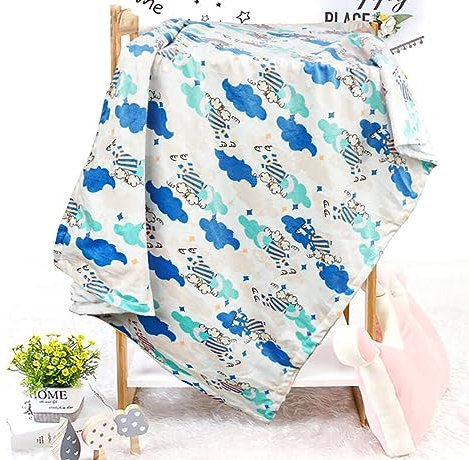 Haokaini Kinder Babydecke Neugeborenes weiches Minky Dot Plüsch Empfangsdecke Swaddle Decke Schlafsack gedruckt Tier werfen Decke Dusche Geschenke für Jungen Mädchen 75x100cm/ 30x40