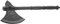 Hache de pirate pour arts martiaux en plastique polypropylène noir à contact complet (cosplay, film, cascade) – 54,6 cm