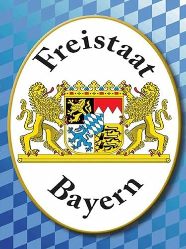Ontrada Blechschild 30x40cm gewölbt Freistaat Bayern Wappen Schild