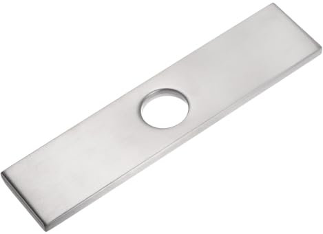 uxcell Plaque de pont de 25,4 cm en acier inoxydable pour robinet d'évier de salle de bain ou de cuisine (argent brossé)
