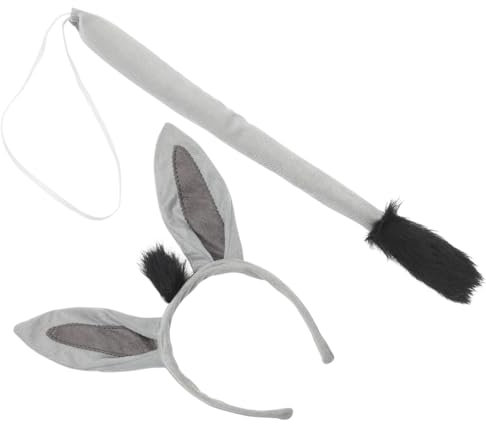 ifundom 1 Satz Esel-Kleidungszubehör Karneval Kopfschmuck Esel verkleiden Sich tierohren haarreif Tier Ohren haarreif Stirnband Kostüme Lieferungen für Bühnenauftritte Cosplay-Tierzubehör