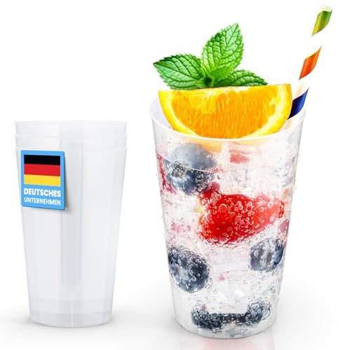 Trinklicht® 25 Mehrwegbecher | Wiederverwendbare Trinkbecher 0,3L | Bruchsicher | Spülmaschinenfest | Partybecher Plastikbecher Mehrweg | Kunststoff Becher in Transparent