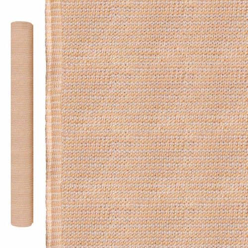 LOLAhome Malla de Sombra y Privacidad Beige | De 5x2 Metros | Fibras Alta Resistencia HDPE con Tratamiento UV, Alta Densidad,Transpirable, Fácil instalación | para jardín, balcón, vayas o Piscina.
