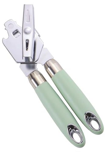 TWBNAD Can Opener, manual can openers safe for seniors, heavy duty can opener cuts smooth edge, handheld can opener, stainless steel handle easy to turn & replaceable spare cutting knife